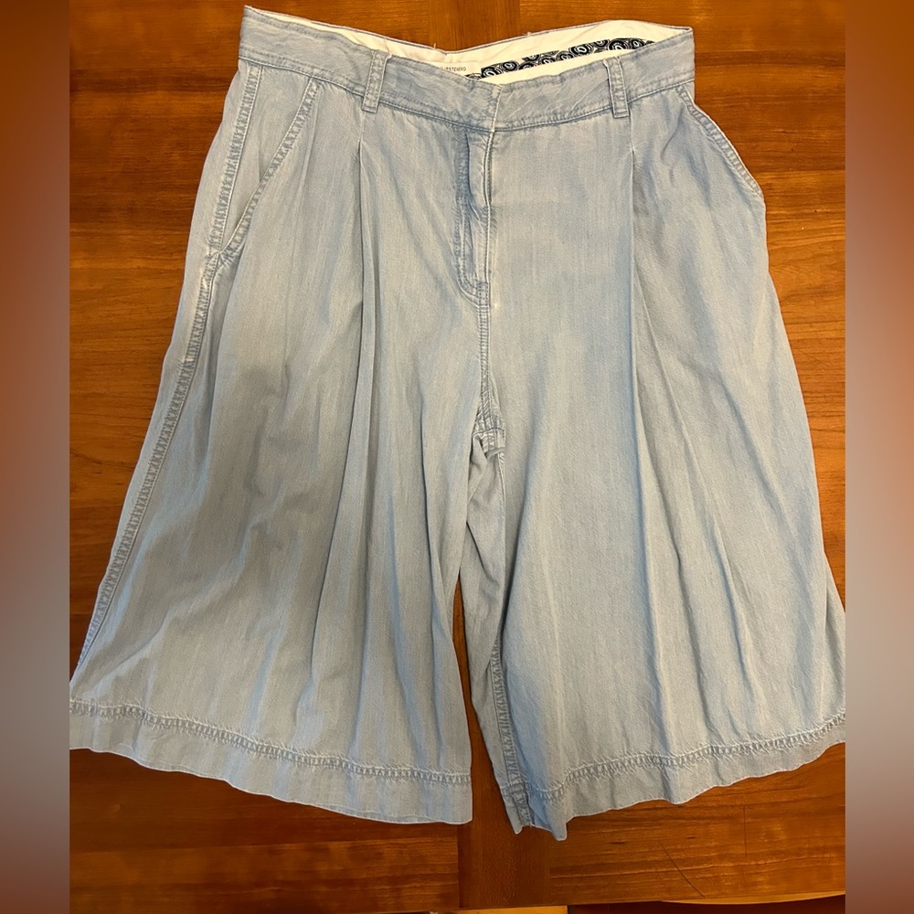 Diane Von Furstenberg blue culottes